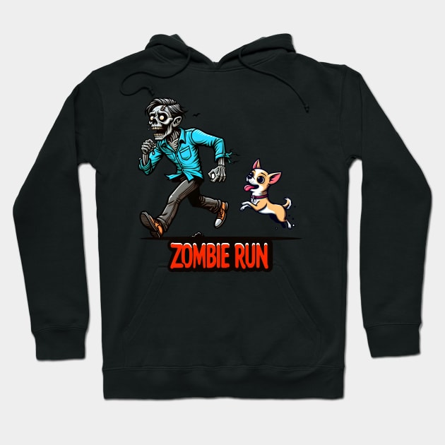 Zombie Run Hoodie by Rawlifegraphic